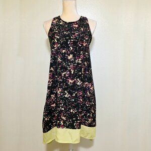 Women's XHILARATION Sleeveless Floral Black Dress Sz S EUC